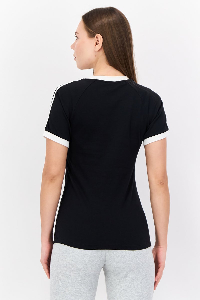 adidas Originals Women Sportswear Fit Short Sleeve Soccer T-Shirt, Black - Image 3